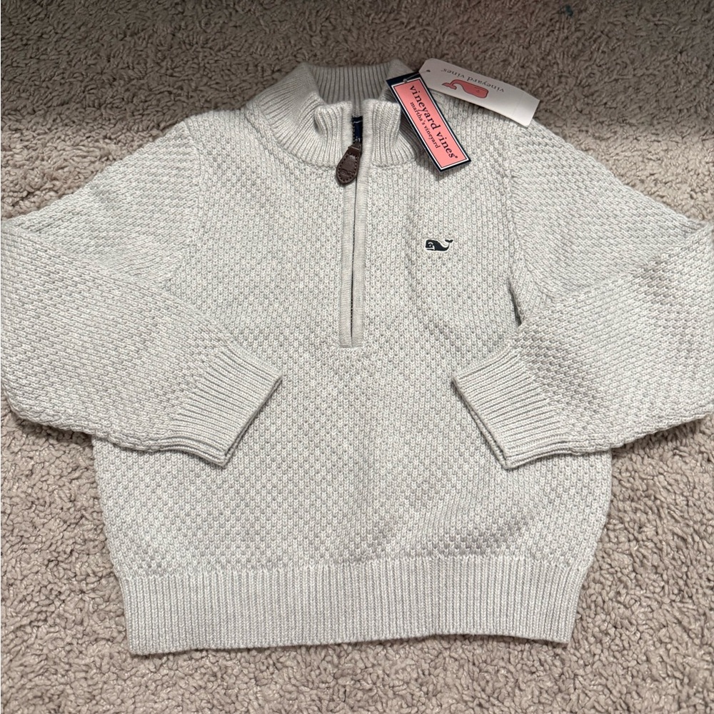 NWT vineyard vines 100% cotton quarter zip sweater
